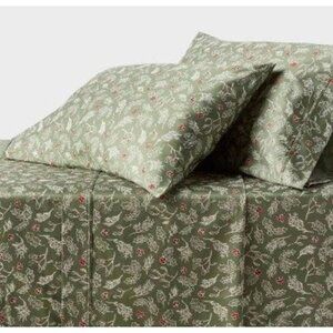 Target Threshold™ Twin XL 400 Thread Count Performance Holiday Sheet Set Green